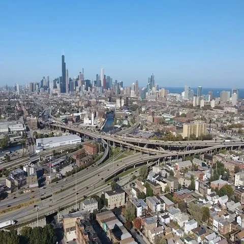 Skyline expressway lake Stock Footage 69467949
