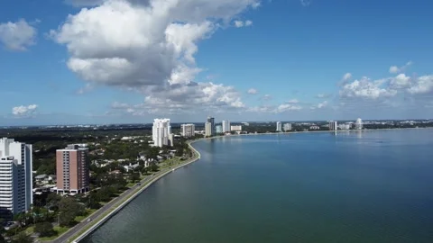 SkyLine ExtraWide PanRight Raw 4K Stock Footage 260020774