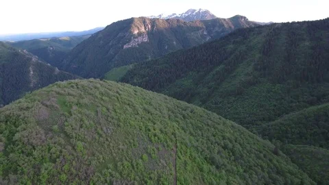 Skyline flying over trail towards ogden canyon Stock Footage 87490408