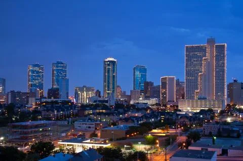 Skyline of Fort Worth, Texas Stock Photos