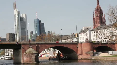 Skyline from Frankfurt Video stock 4528581