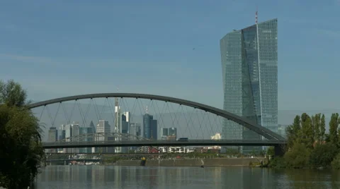 Skyline of Frankfurt Vídeo Stock 43067017