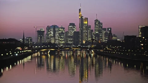 The Skyline of Frankfurt Vídeo Stock 73365333