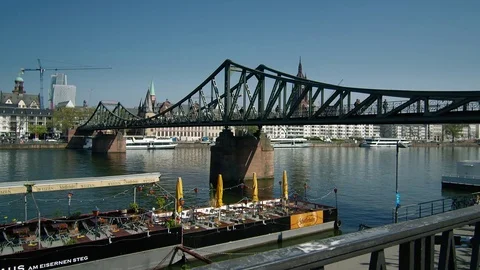 The Skyline of Frankfurt Vídeo Stock 74602092