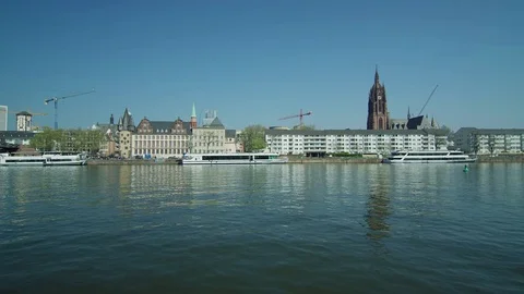 The Skyline of Frankfurt 스톡 동영상 74603754