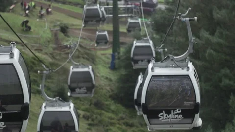 Skyline Gondola Rotorua Stock Footage 80990746