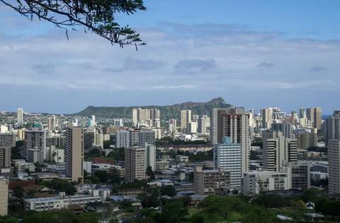 The skyline of Honolulu Stock-Fotos