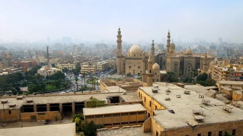 Skyline of Islamic Cairo, Egypt Stock Footage 87189319