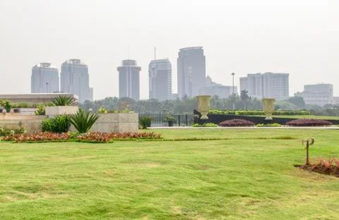Skyline of Jakarta in Java Fotos Stock