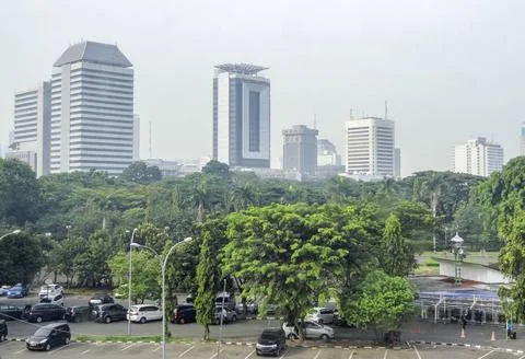 Skyline of Jakarta in Java Skyline of Jakarta, the capital city of Indones... Stock-Fotos