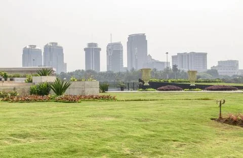 Skyline of Jakarta in Java Skyline of Jakarta, the capital city of Indones... Fotos Stock