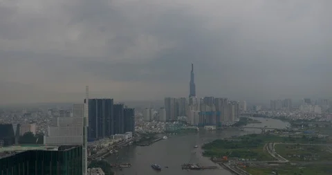 Skyline of landmark 81 Stock Footage 97215831