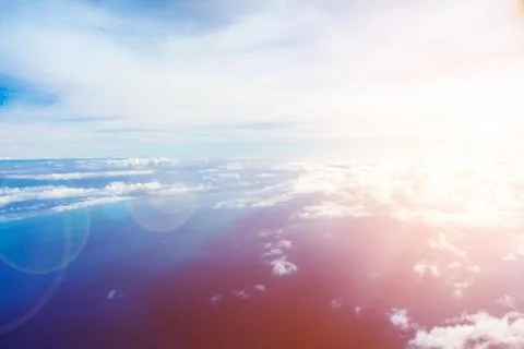 Skyline with lensflare effect Stock Photos