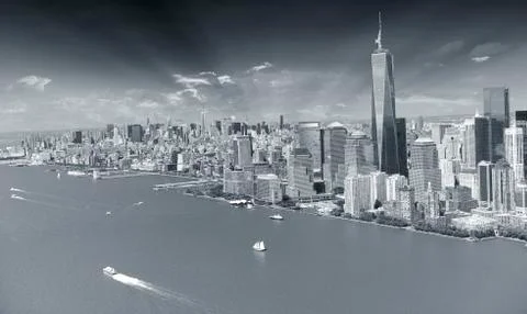 Skyline of lower manhattan Stock-Fotos