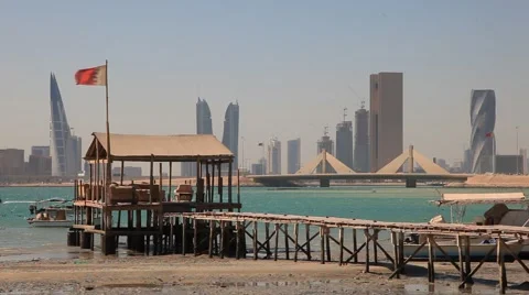 Skyline of Manama, Bahrain Видео 57713113