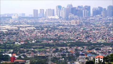 Skyline of Metro Manila Video stock 82460733
