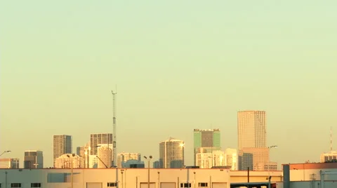 Skyline of Miami  Stock Footage 43318426