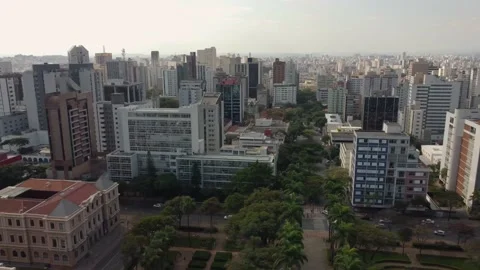 Skyline middle-class high-rises in Latin America|Aerial|Brazil Stock Footage 154333240