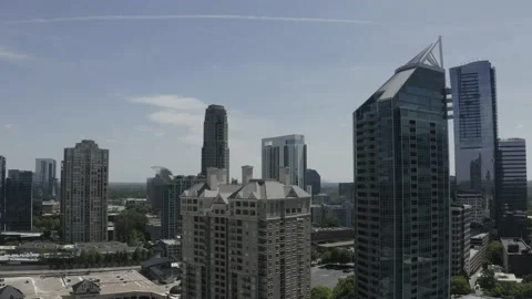 Skyline of a midsized city Stock Footage 160924921
