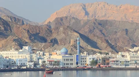 Skyline of Muttrah, Oman Vidéo 57945537