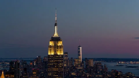 Skyline of New York Video stock 195458567