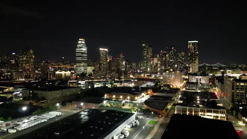Skyline New York Night Stock Footage 246799994