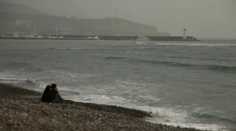 Skyline At Ocean (Lima, Peru) Stock Footage 11393447