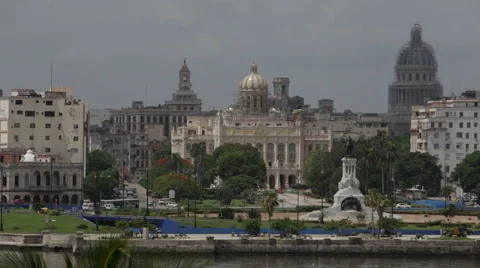 Skyline of Old Havana Stock Footage 42931379