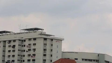 Skyline Overcast Clouds Video stock 83200260