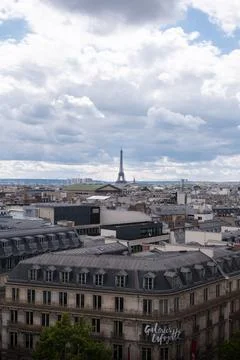 Skyline of Paris with the Eiffel Tower in the background Stock Photos
