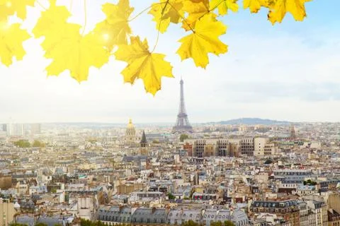 Skyline of Paris with eiffel tower Foto stock