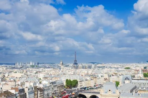Skyline of Paris with eiffel tower Foto stock