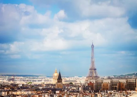 Skyline of Paris with eiffel tower Foto stock