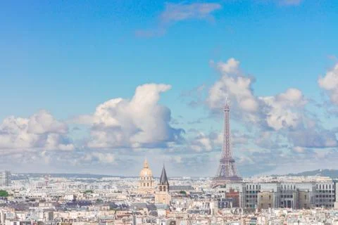 Skyline of Paris with eiffel tower Photos