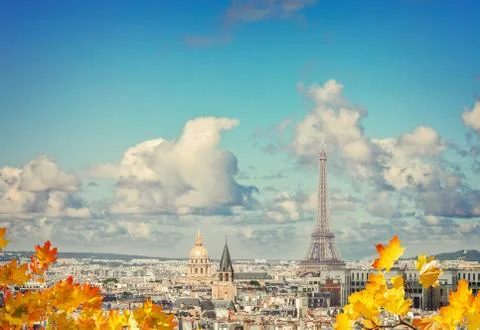 Skyline of Paris with eiffel tower Foto stock