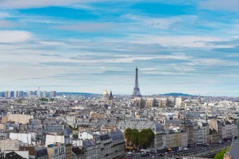 Skyline of Paris with eiffel tower Foto stock