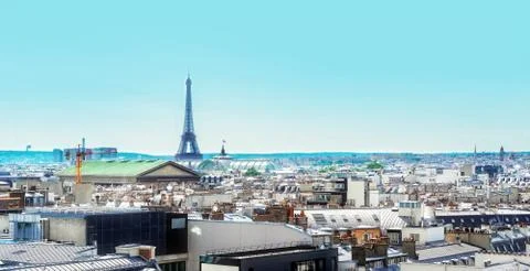 Skyline of Paris with eiffel tower 写真素材