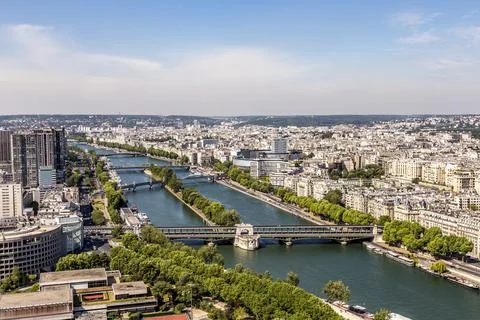 Skyline of Paris from Eiffel tower Foto stock