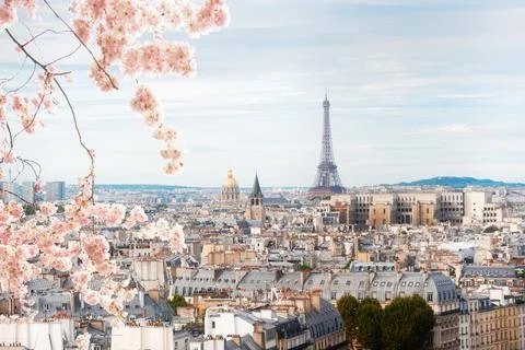 Skyline of Paris with eiffel tower Foto stock