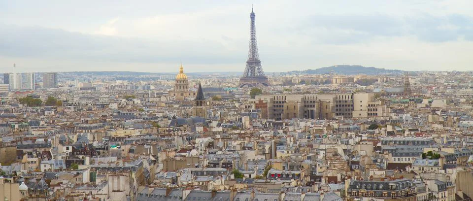 Skyline of Paris with eiffel tower 스톡 사진