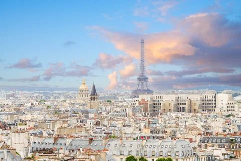 Skyline of Paris with eiffel tower Foto stock
