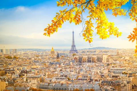 Skyline of Paris with eiffel tower Foto stock