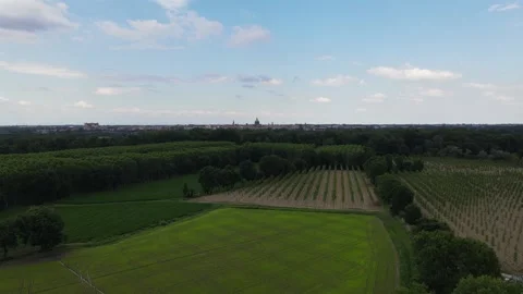 Skyline of Pavia by Drone Stock Footage 132591413