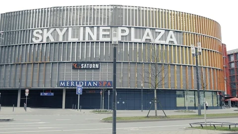 Skyline Plaza Facade Stock Footage 106564991