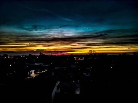 Skyline rainbow Stock Photos