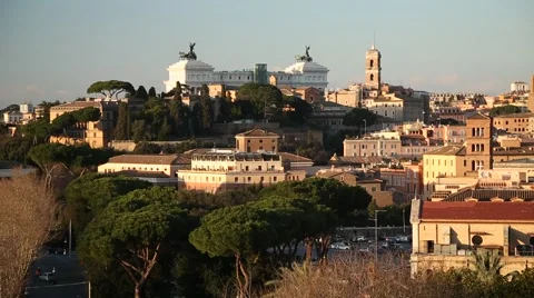 Skyline of Rome, Italy Video stock 47934487