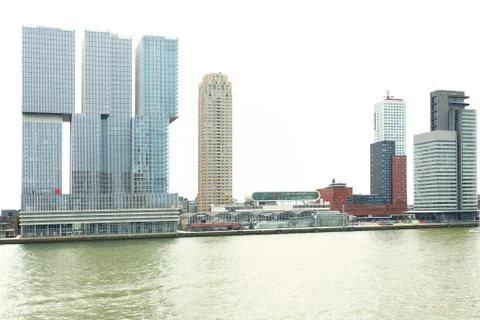 Skyline of Rotterdam Stock Photos