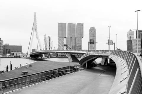 Skyline of Rotterdam Stock Photos