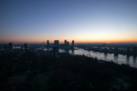 Skyline of Rotterdam Stock Photos