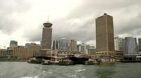 Skyline seen from Ferry 1 - 7D Stock Footage 798061